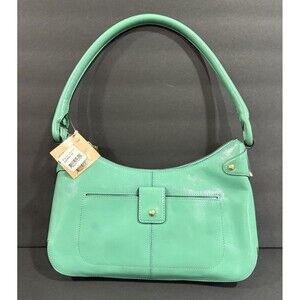 MONSAC Women's AQUA Blue Green Leather Purse Satchel Tote Hobo Handbag New